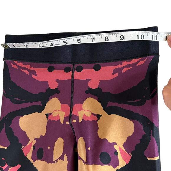 COR Ultracor USA Size S Stretch Mid Rise Active Leggings USA Purple Black Gold - Picture 7 of 10
